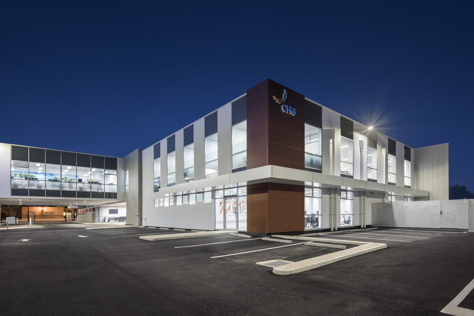 A CHG clinic at dusk